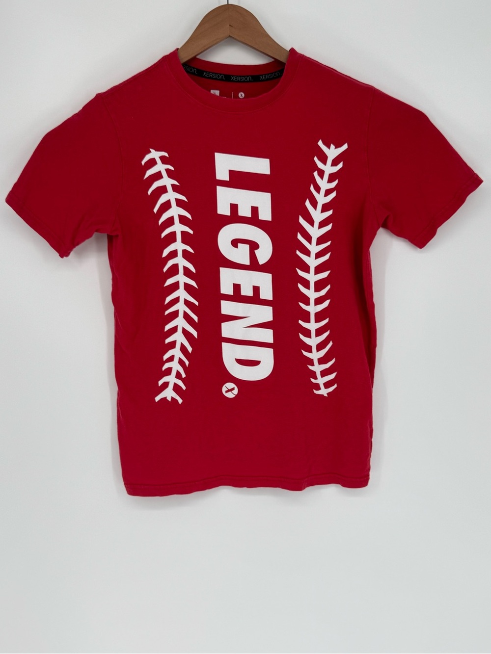 Xersion Boys XL 18/20 Red Legend Baseball Graphic Print T-Shirt